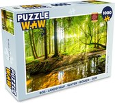 Puzzel Bos - Landschap - Water - Bomen - Zon - Groen - Natuur - Legpuzzel - Puzzel 1000 stukjes volwassenen