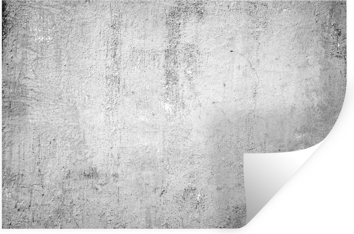 Muurstickers - Sticker Folie - Beton - Grijs - Patroon - Vintage - Industrieel - 30x20 cm