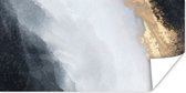 Poster Abstract - Verf - Goud - Zwart - Marmer - 120x60 cm
