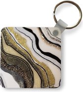 Sleutelhanger - Uitdeelcadeautjes - Edelsteen - Abstract - Marmer print - Natuur - Plastic