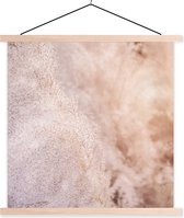 Posterhanger incl. Poster 60x60 cm - Schoolplaat - Pampasgras - Structuur - Planten - Natuur - Textielposter - Blanke latten