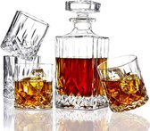 Whiskey karaf met glazen set van 5| 0.9L  whisky glazen set