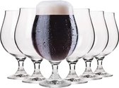 KROSNO Dark Ale Stout Bier Glazen | Set van 6 | 500 ml | Elite Collectie| Perfect voor Thuis, Restaurants en Feesten | Vaatwasser Veilig