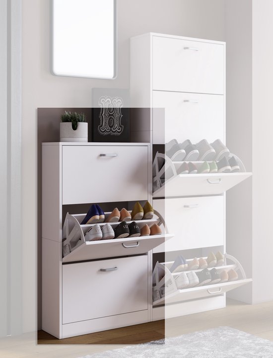 DuneDesign Bamboe Schoenenrek - 60 cm breed - 130x60x26 Houten Plank