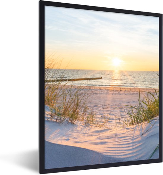 Fotolijst - Poster - Zee - Duinen - Landschap - Poster strand - Poster in lijst - Kamer decoratie - 60x80 cm - Posterlijst - Poster kader - Frame - Woondecoratie