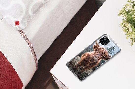 Coque Samsung Galaxy A12 - Highlander écossais - Vache - Animaux - Berg - Nature - Coque de téléphone en Siliconen