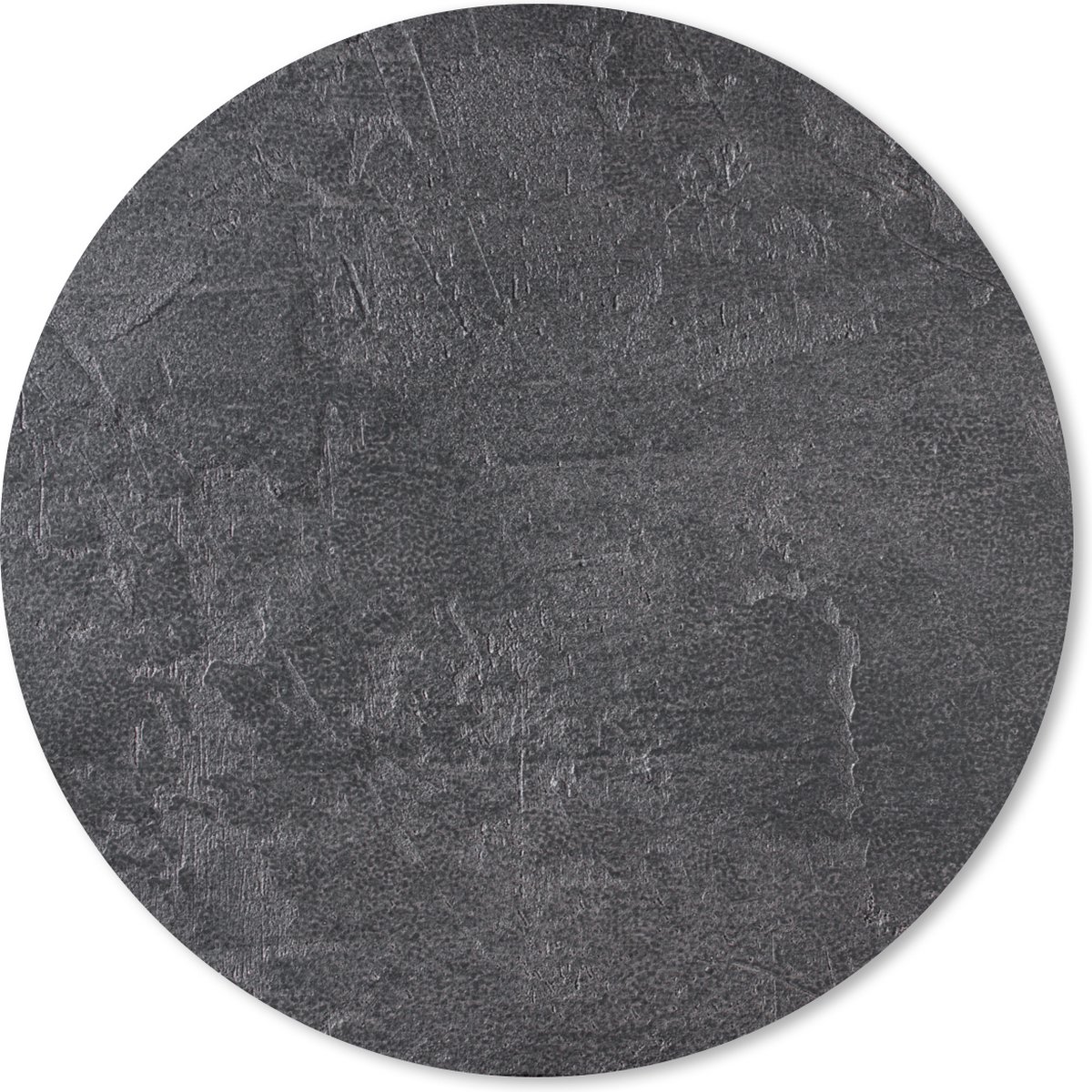 Muismat rond 20x20 cm - Mousepad Leisteen - Beton print - Natuursteen - Grijs - Industrieel - Ronde muismatten