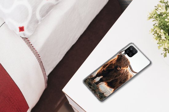 Coque Samsung Galaxy A12 - Highlander écossais - Animaux - Rural - Paysage - Vache - Nature - Coque en Siliconen