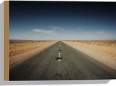 WallClassics - Hout - Helemaal het Einde - 40x30 cm - 12 mm dik - Foto op Hout (Met Ophangsysteem)