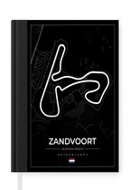 Notitieboek - Schrijfboek - Formule 1 - Circuit Zandvoort - Racebaan - Nederland - Circuit - Zwart - Notitieboekje klein - A5 formaat - Schrijfblok