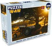 Puzzel Trekker - Zon - Tractor - Boom - Landschap - Legpuzzel - Puzzel 1000 stukjes volwassenen