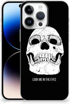 Silicone Case Geschikt voor iPhone 14 Pro Max Telefoonhoesje Skull Eyes