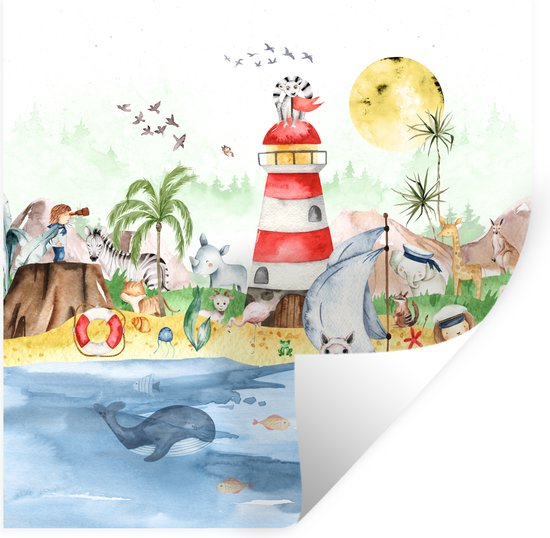 Muurstickers kinderkamer thema de zee - Vuurtoren