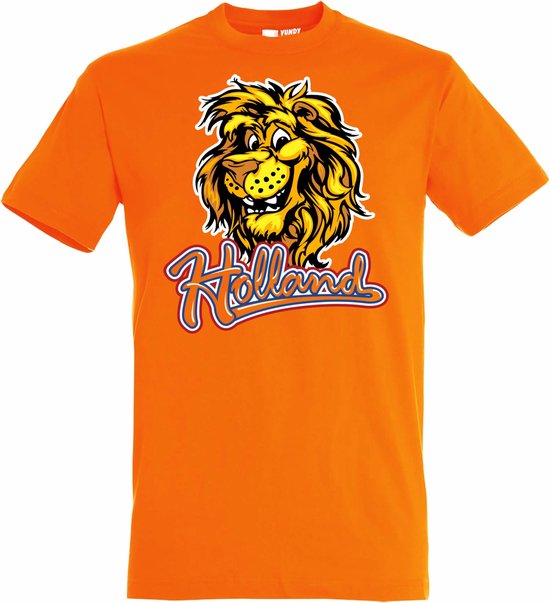 T-shirt kinderen Holland Leeuw In Kleur | Oranje Shirt | Koningsdag Kleding Kinderen | Oranje | maat 80