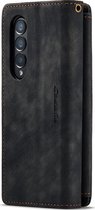 Caseme Telefoonhoesje geschikt voor Samsung Galaxy Z Fold 4 Hoesje | Caseme Bookcase Portemonnee | Pasjeshouder voor 5 Pasjes | Telefoonhoesje voor Pinpas / OV Kaart / Rijbewijs - Zwart