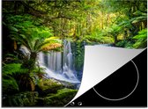 KitchenYeah® Inductie beschermer 59x51 cm - Jungle - Waterval - Australië - Planten - Natuur - Kookplaataccessoires - Afdekplaat voor kookplaat - Inductiebeschermer - Inductiemat - Inductieplaat mat