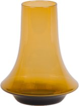 XLBoom Spinn Vaas Small - Glas - Voor Binnen - Amber - 15 × 15 × 18,75 cm