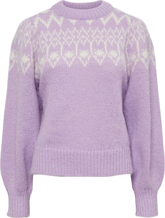 PIECES Pcalisia LS O-Neck Knit BC Maglione Donna In Poliestere Riciclato, Girocollo, Classico E Sostenibile