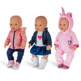 Isa's Friends® - Poppenkleding - Setje 3 outfits - Kleertjes geschikt voor o.a. BABY born - 43 cm - Geschenkverpakking