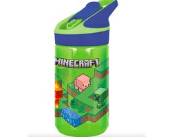 foto van Minecraft tritan drinkbeker - 480 ml - 18 cm hoog