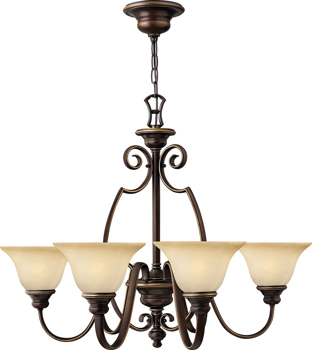 Moderne Kroonluchter - Steady Lighting - Metaal - Modern - E27 - L: 66cm - Voor Binnen - Woonkamer - Eetkamer - Blauw
