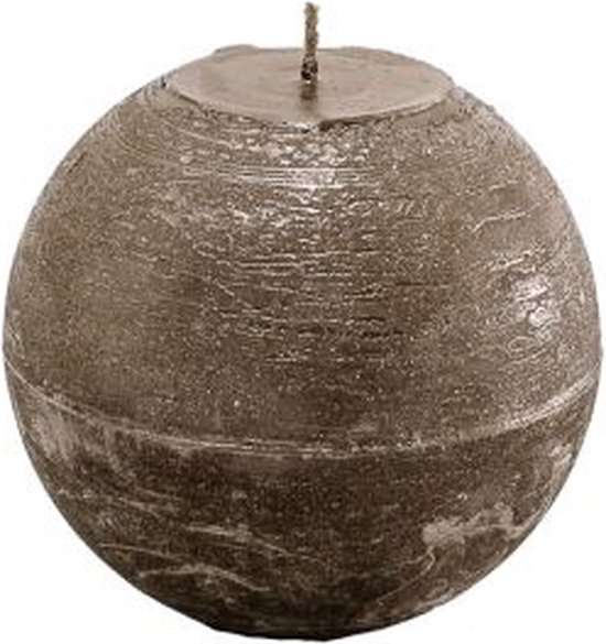 Bolkaars - Metallic stone - diameter 12 cm - parafine - set van 2