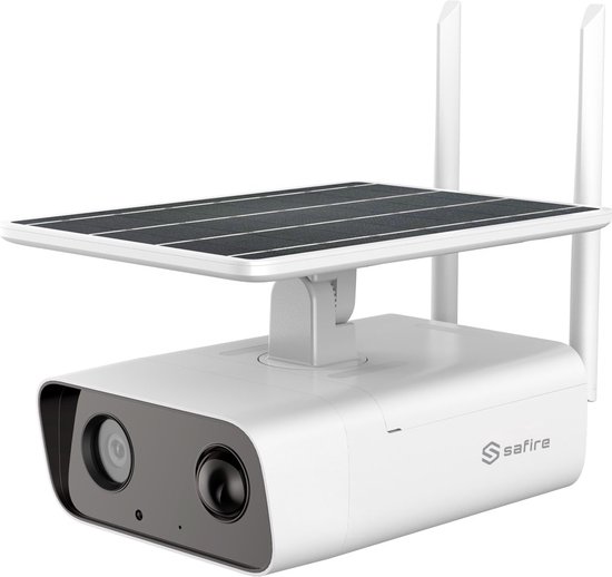 Foto: Safire sf ipb040w 4ysolarpir 4g 4mp 4g lte buiten camera met zonnepaneel ir led nachtzicht pir detector microsd app beveiligingscamera ip camera bewakingscamera camerabewaking ip camera