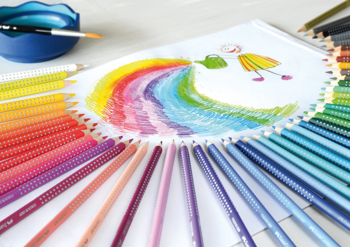 Faber-Castell kleurpotlood - Grip - 48 stuks + A3 Kangaro schetsboek GRATIS - wit - 120 grams - 40 vel - FC-112449-A — cadeau in Hobby - foto 4