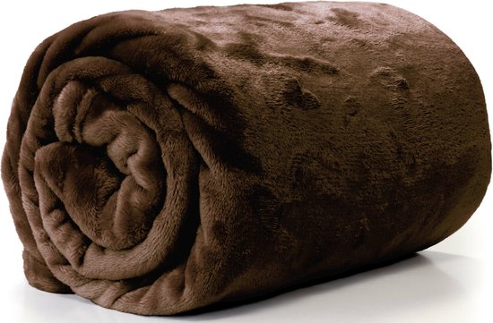 D- Unique Living - Enzo plaid 130x180cm Bison Brown