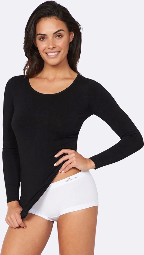 Boody - Bamboe Top femme manches longues - Zwart / S
