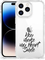 Telefoon Hoesje Apple iPhone 14 Pro Max Telefoonhoesje met transparante rand Heart Smile