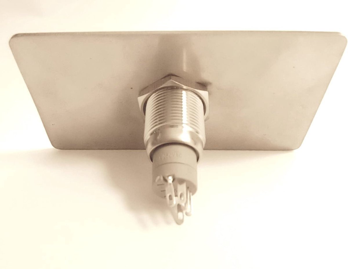 Eurosell Design LED belplaat, V2A rvs, top geschenk bij verhuizingen, deurbel, belknop, met of zonder ledverlichting, zilver blauw LED