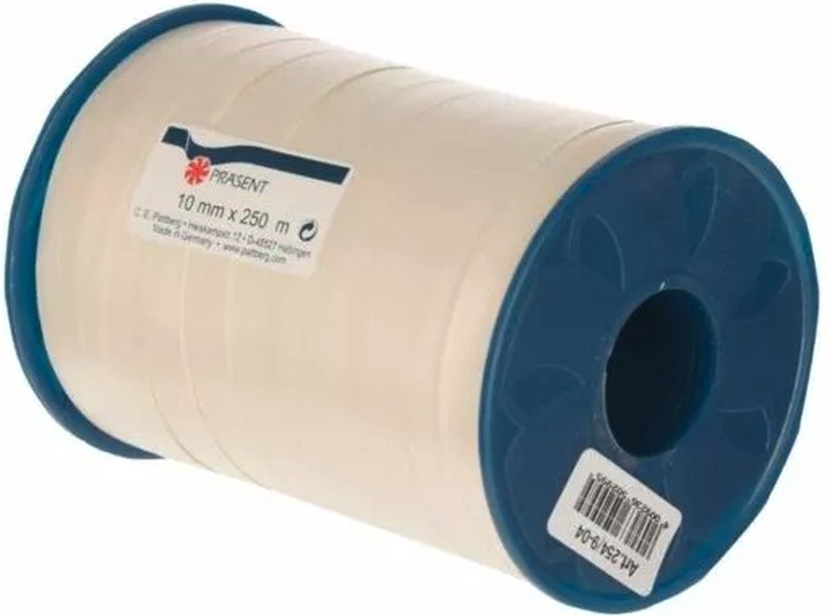 Cadeaulint - Crème | 250 meter | Krullint cadeauverpakking | Inpakken als cadeau | Inpakservice | Cadeau lint | Crème