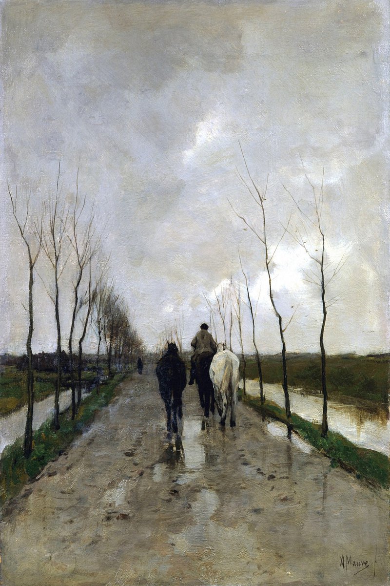 Anton Mauve - Hollandse Weg (1880) Canvas Print