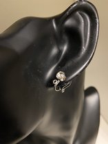 Zilverkleurige strass oormanchetten clips