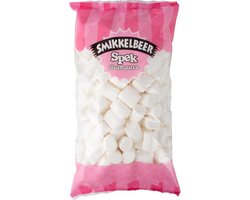 Smikkelbeer - Spekjes BBQ Mallow Wit – Marshmallows – 1 Kilo – Grote Spekjes voor BBQ & Kampvuur