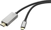 Renkforce RF-4995152 HDMI-kabel USB-C / HDMI Adapterkabel USB-C stekker, HDMI-A-stekker 3.00 m Zwart Ultra HD (8K)