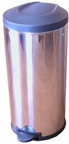 Simplehuman - Prullenbak Rond Color Top 30 liter - Roestvast Staal - Zwart