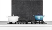 Spatscherm keuken 60x40 cm - Kookplaat achterwand Beton - Zwart - Grijs - Rustiek - Industrieel - Muurbeschermer - Spatwand fornuis - Hoogwaardig aluminium - Alternatief voor glazen spatscherm