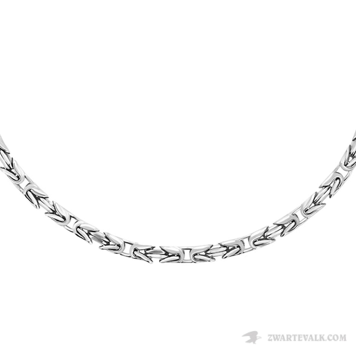 Juwelier Zwartevalk - Zilveren vierkante koningsschakel armband BIZ 40/18cm