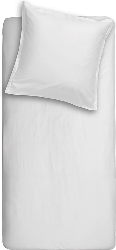 Dimanches Cinderella - Housse de couette avec fermeture éclair - Taie d'oreiller incluse - Satin - 135x200 cm - Wit