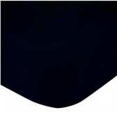 Dekbeddenwereld- hoeslaken- stretch- Lits-jumeaux- 190x200/220+40cm- geschikt voor boxspring- zwart