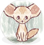 Illustration d'une assiette en plastique Fennec Fox Wall Circle Ø 140 cm