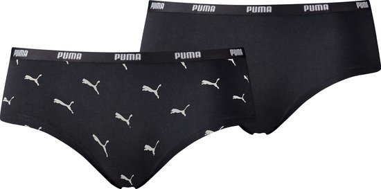 Puma Dames Hipsters Cat Logo 2-pack Zwart