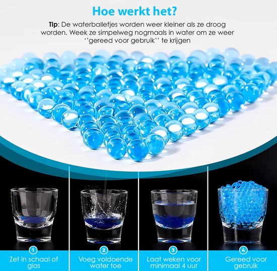 Waterparels, 10.000 stuks, waterparels voor planten, gelkralen voor bloemen en planten, herbruikbare waterkralen voor doe-het-zelvers, decoratie, plantenvullers, kleur goud