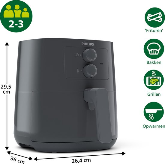 PHILIPS AIRFRYER ESSENTIAL HD9200/10 FRIGGITRICE AD ARIA 1400W 4