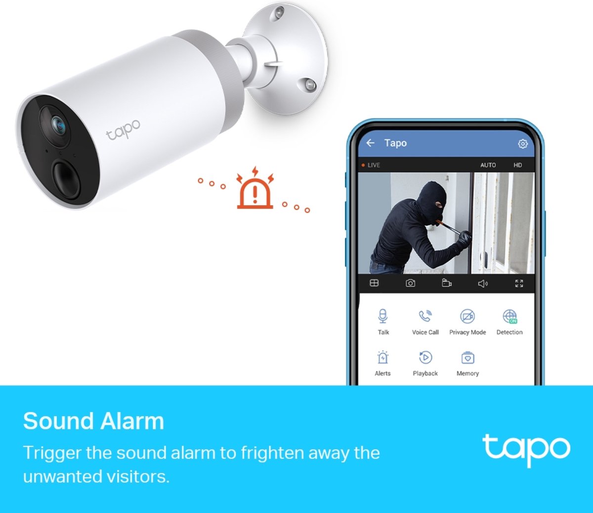 TP-Link Tapo C400S2 - 2 beveiligingscamera's voor binnen & buiten + hub - 1080P - Tot 180 dagen batterij - IP-camera – foto 3
