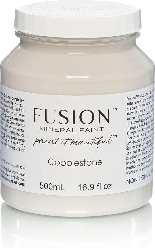 Fusion mineral paint acryl meubelverf wit grijs cobblestone