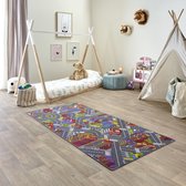 Carpet Studio Big City Speelkleed - Speelmat 95x200cm - Vloerkleed Kinderkamer - Anti-slip Speeltapijt - Verkeerskleed - Grijs
