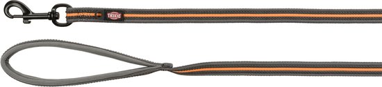 Twinkys Dog Style MADE IN GERMANY Sleeplijn Hondenriem, met rubber bekleed 20 mm breed voor honden tot 50 kg - ZONDER polsband 15 meter zwart rood